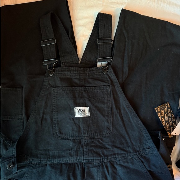 Vans Women's Black Denim Overalls - Classic Pocket Bib - Picture 6 of 7